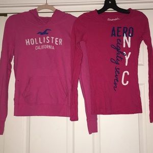 Hollister and Aero Sweatshirt/Long Sleeve Shirt